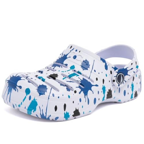 Image of Nautica Kids Clog Sandals - Slip-On Lightweight Water Shoes with Adjustable Heel Strap - Comfortable EVA Slip-Resistant Clogs for Boys & Girls - Toddler & Youth Sizes
