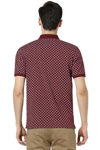 Image of Peter England Men's Cotton Regular Fit All Over Printed T-Shirt | Rich