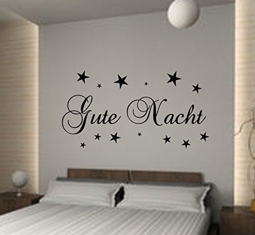Wandschnörkel® WANDTATTOO Schlafzimmer Gute Nacht Sterne ++viele Farben und Größen Cover