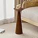 COZAYH 22.8” Tall Round Martini End Table, Walnut – Solid Pine Wood Pedestal Accent Drink Stand with Tapered Base – Farmhouse Modern Furniture for Living Room, Bedroom & Small Spaces