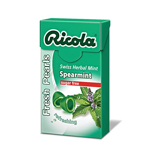 Ricola Swiss Herbal Sugar-free Mint Spearmint Fresh Pearls Sugar Free 10Pack