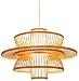 Produktbild AWCVB Handgefertigte Bambus Kronleuchter Pendelleuchte Chinesische Tatami Lampen Lotus DIY Gesponnene Decke Hängende Lampe Für Küche Wohnzimmer