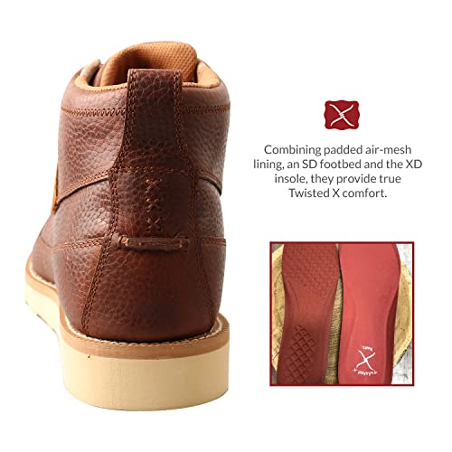 Image of Twisted X Men's Wedge Sole Shoes Moc Toe Grey 9 EE US