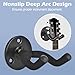 DOMMI Guitar Wall Mount 3 Pack, Guitar Hanger with Rotatable Soft Guitar Holder for All Size Guitars, Solid Metal U-Shaped Guitar Wall Hanger for Acoustic Electric Guitar, Bass, Guitar Hooks for Wall