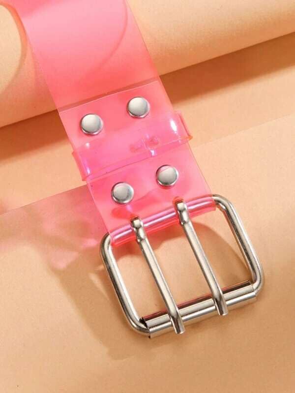 Double Grommet Leather Belts for Women - Y2K Belt Accessories - Punk Metal Jean Belt Wide 1.5 Inch - Double Studded Holes3