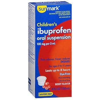 Amazon Com Sunmark Sunmark Childrens Ibuprofen Oral Suspension Dye Free Berry Berry 4 Oz Baby