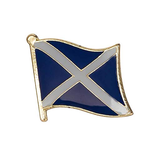 Scotland Saltire Flag Lapel Pin – St Andrew’s Cross Enamel Badge – Scottish National Symbol – Size: 1.6cm x 1.9cm