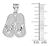 925 Sterling Silver 3d Flip Flops Summer Charm Sandal Pendant