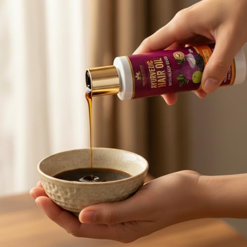 Image of Onion Hair Oil for Hair Fall Control & Helps Promote Hair Growth with Sandalwood, Almond, Rose Oil & Black Seed Oil Extracts for All Hair Types - 100 ml