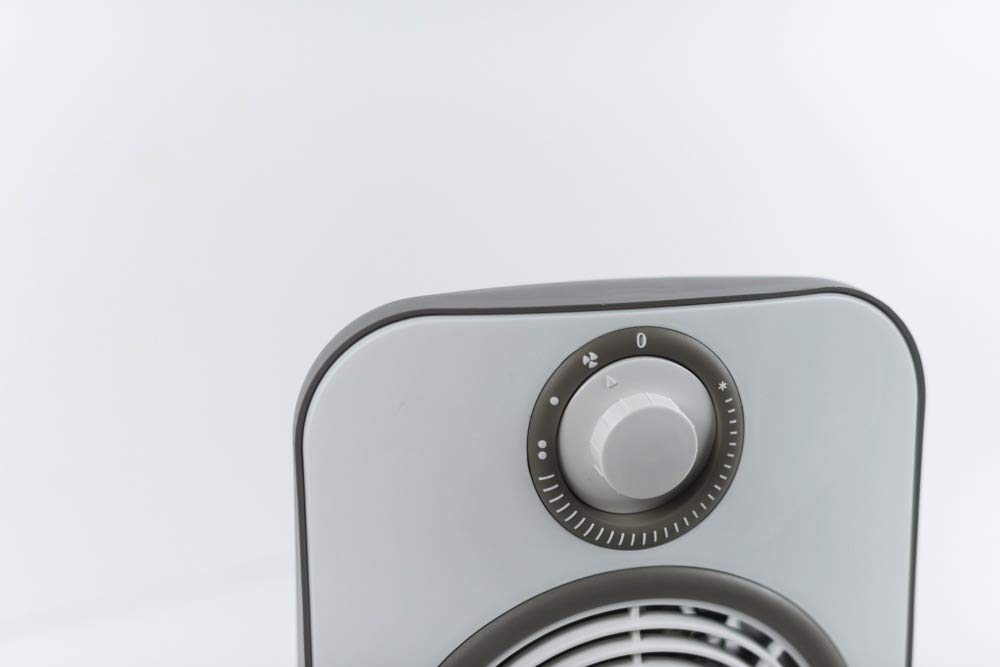 bimar HF204 Stufetta Elettrica Bagno, Termoventilatore Elettrico a Basso Consumo con Selettore e Termostato Incorporato, 2 Potenze Riscaldanti, Corpo in Plastica con Maniglia Integrata