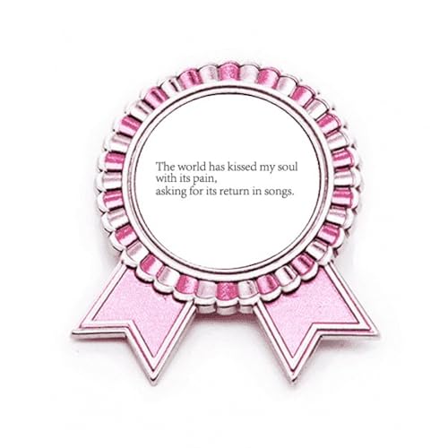 Broche World Kissed My Soul rose en métal et finitions soignées M