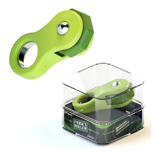 ROXENDA Juguete Giratorio Fidget Roller, Juguete antiestrés y antiansiedad, niños, Add, TDAH, Autismo como Regalo (Verde)