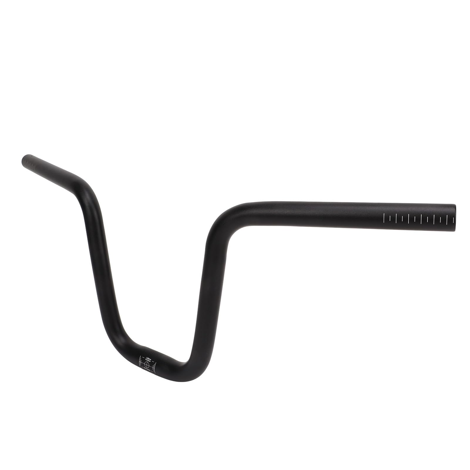 Guidon de vélo de montagne facile à installer stable en alliage d'aluminium 25,4 mm x 580 mm antidérapant (210 mm de hauteur)