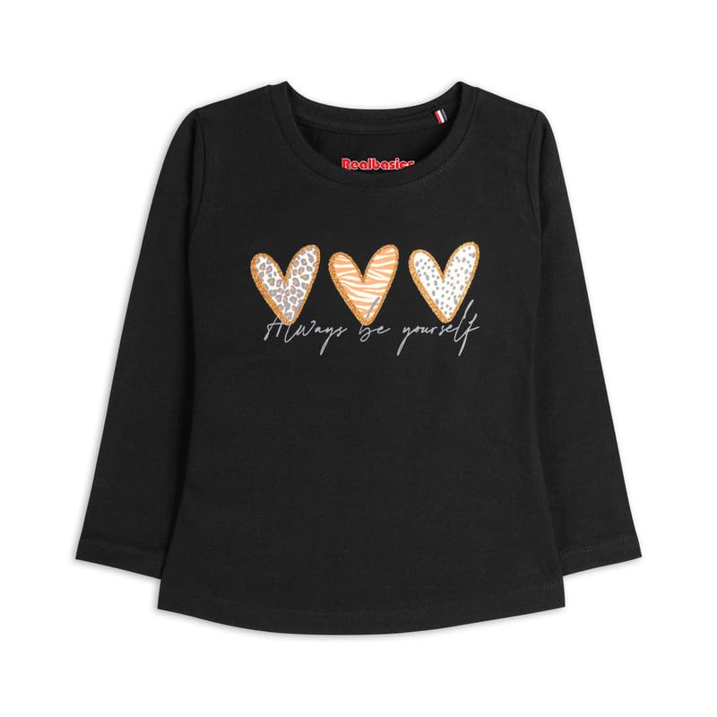 Image of Real Basics Girls Regular Fit Full Sleeves Tshirt (Pack of 2)