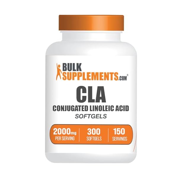 BulkSupplements.com Conjugated Linoleic Acid Softgels – CLA Supplements, CLA 2000mg, CLA Safflower Capsules, CLA Pills – 2 CLA Softgels per Serving, 150-Day Supply, 300 Softgels