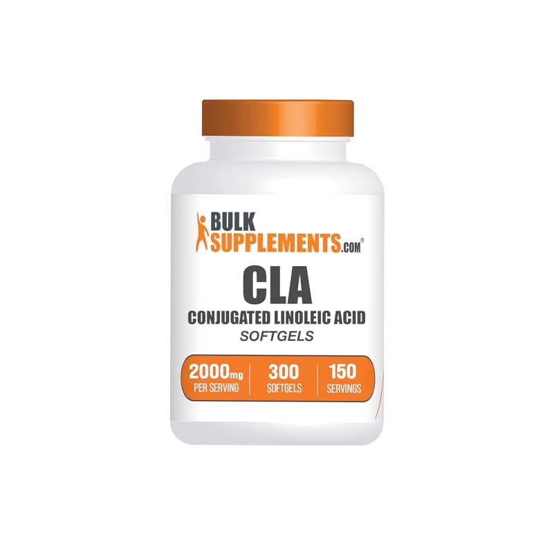 BulkSupplements.com Conjugated Linoleic Acid Softgels – CLA Supplements, CLA 2000mg, CLA Safflower Capsules, CLA Pills – 2 CLA Softgels per Serving, 150-Day Supply, 300 Softgels