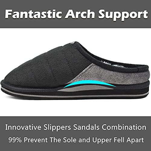 KuaiLu Sloffen Heren Winter Warme Pluche Schapenvacht Pantoffels Comfort Steunzolen Memory Foam Mannen Slippers Pluizig… - Image 6