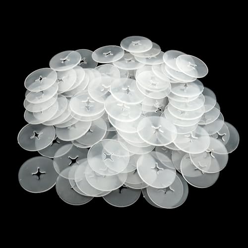 ZZHXSM 100PCS Plastic Display Hook Round Anti Slip Stopper 1 Inch Hook Product Stopper for Display Racks Shelf Displays Furniture Load Bearing Supermarket Display Decorations