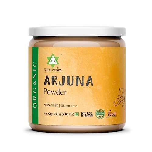 ayurvedix Organic Arjuna Powder for Cardiovascular Wellness and Heart Health - 200 gm