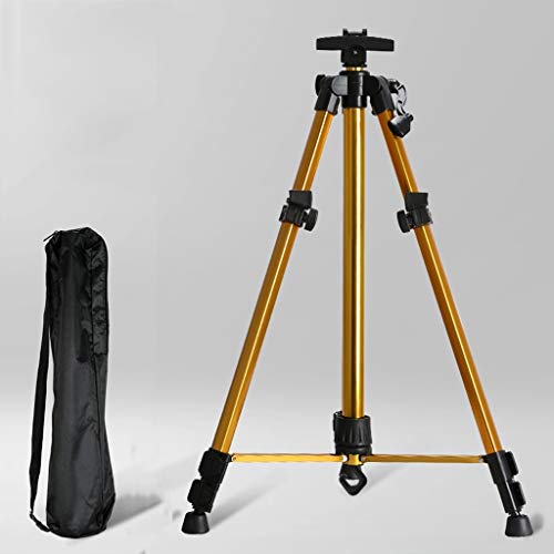 Caballete para artista con trípode, caballete retráctil portátil de aleación de aluminio, soporte de exhibición de lienzo, caballete de arte para interiores y exteriores para niños (color: rojo) (dora