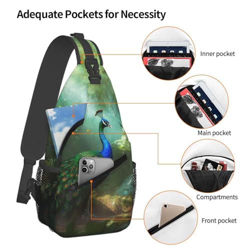 Mochila cruzada tipo sling para senderismo unisex miniatura 4