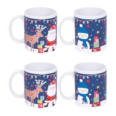 YöL Set of 4 Christmas Mugs Cover