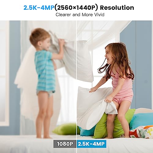 Ctronics 2,5K 4MP &Uuml;berwachungskamera Innen, 2,4/5GHz WLAN Kamera Indoor Farb-Nachtsicht 20m, PTZ 355&deg;/ 120&deg;, Bewegungserkennung & Personenerkennung & Auto, 2-Wege Audio,Bluetooth/Cloud (Schwarz)