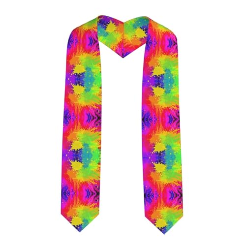 OTTKGGA Colorido Splash - Chal de graduación, bufanda de honor académico, borde plano, borde angular, ceremonias de graduación, iglesia, Esquina afilada, Talla única