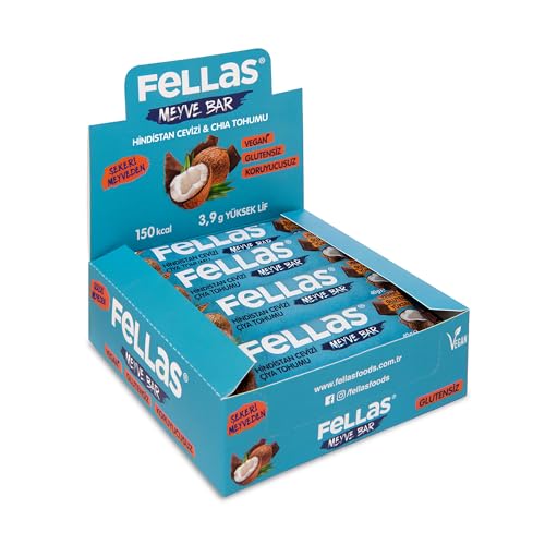 Meyve Bar, Chialı ve Hindistan Cevizli, 40 g x 12 Adet