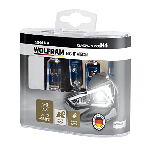 Luz blanca H4 Wolfram Visión nocturna para viajar seguro con tu coche en familia