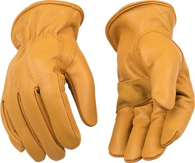 Kinco 198HK Lined Premium Grain Cowhide Driver with Palm Patch - Premium Full Grain Cowhide Full Fingers with Thermal Lining and Shirred Elastic Wrist - Water Repellent - For Outdoors, Indoors - XL - Image 3