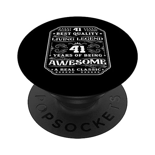 41 años siendo increíble 41 cumpleaños hombre PopSockets PopGrip Intercambiable