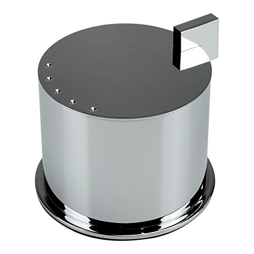 Ginger Kubic Solid Brass Vanity Jar No. 1, Medium Size, Polished Chrome