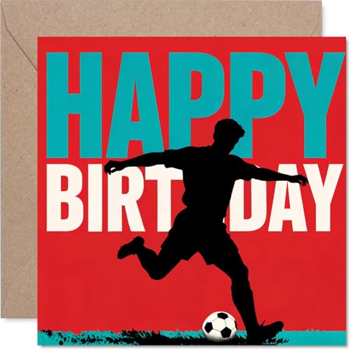Carte Anniversaire Amusante Joueur Football en Action