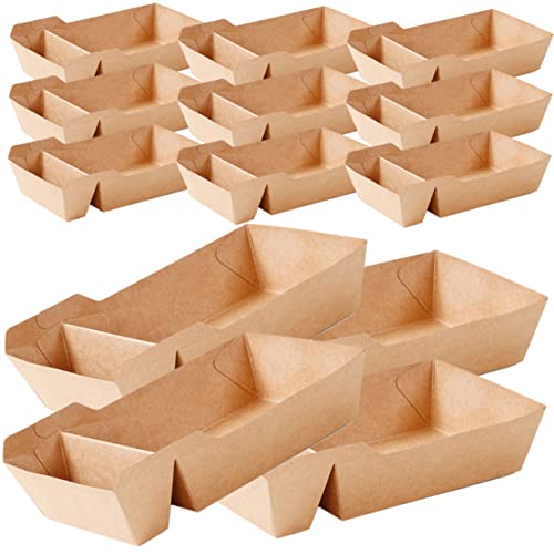 ABOOFAN 30Pcs Paper Snack Box Double Compartment French Fry Containers Lightweight Candy Holders for Parties Movie Nights Celebrations Capacity