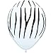 Zebra Stripes Black White 11' Latex Jungle Animal Zoo Safari Birthday Party (12)