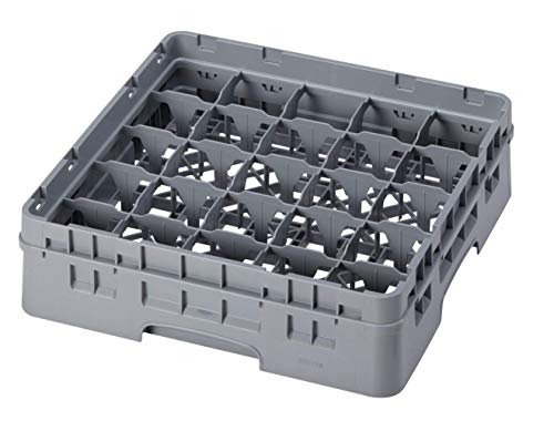 Cambro 25S318 19-3/4' Width x 19-3/4' Height, Cack Soft Gray Polypropylene Full Size 25 Compartment...