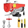 VIVOHOME Electric Hoist, 110V 1320 Lbs Winch with Remote Control, Zinc-Plated Steel Wire Hoist for Garage, Warehouses, Factories 38ft Lifting Height with Emergency Stop Switch ETL Listed