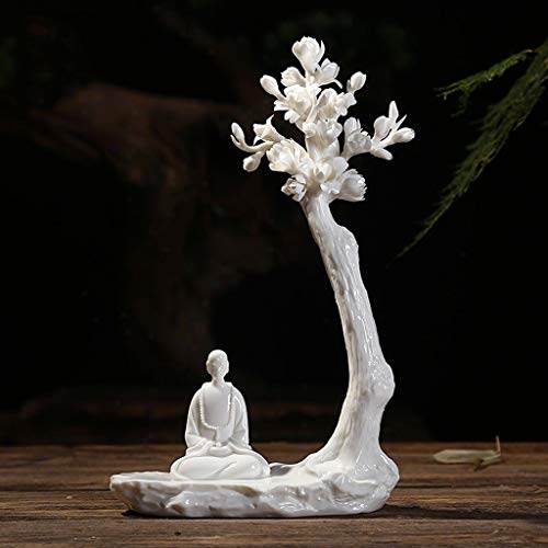CXJJ Zen Statue Statue-Décoration-Poterie Céramique Décoration de Sculpture Creative Accueil Bureau Chambre à Domicile Salon