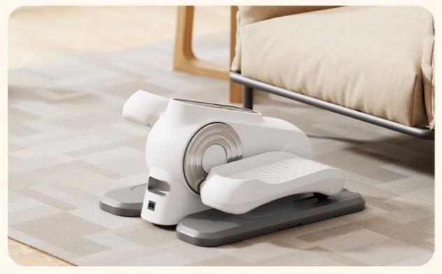 Under Desk Elliptical Machine, Electric Seated Pedal Exerciser with 12 Speed Levels, Forward & Reverse Motion, Portable Foot Cycle for Home Office and Seniors