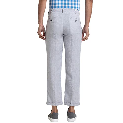 Image of Colorplus Tailored Fit Dark Blue Trouser for Men