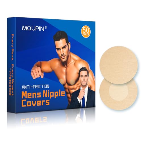 Capas de mamilo para homens, 100 peças (50 pares) capas de mamilo de corrida masculinas, anti-atrito