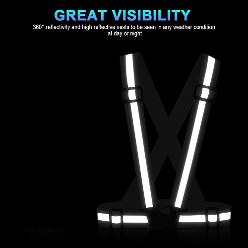 Ms Adjustable Reflective Vest Belt For Safety With High Visibility,Black,B08B6J8B9Y