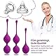 Luvsex Liebeskugeln Kugeln Kegel Balls Trainingskugeln Beckenbodentrainer 3er Set Silikon Perfekt für Frauen Sie zum Sexspielzeug Erotik Beckenbodentraining (Lila)