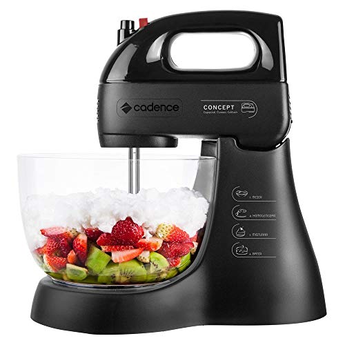 Batedeira Preta Duas Tigelas Cadence 127v