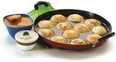 Miniatura 5 de Antiadherente de 12 cavidades Appam Patra Paniyarakkal, utensilios de cocina antiadherentes Appam Patra Paniyaram con acero inoxidable sin tapa, 12