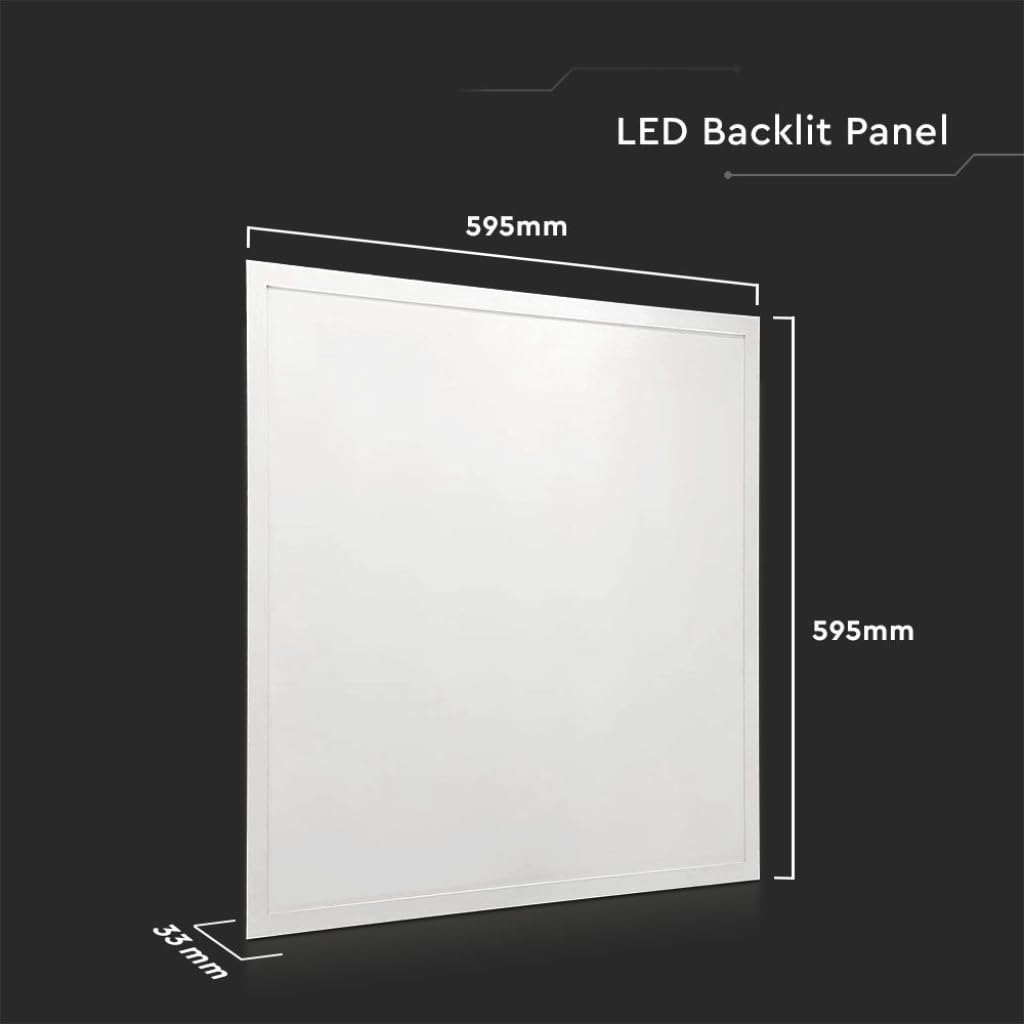 V-TAC VT-60036 Kit 10pz Pannello led smd 36W 60x60 da incasso 120lm/W alta luminosità luce bianco naturale 4000K confezione 10 pannelli - 10217