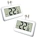 Fridge Thermometer, Suplong Digital Waterproof Fridge Freezer Thermometer Easy to Read LCD Display with Max/Min Record (White-2)
