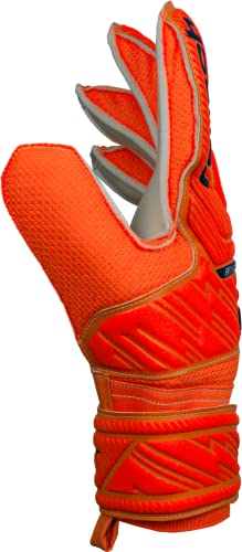 Reusch Attrakt Solid Goalkeeper Gloves, Orange/Blue, Size 10 #TOP3
