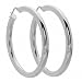 Amoro Italian Sterling Silver Large Hoop Earrings 45mm x 45mm